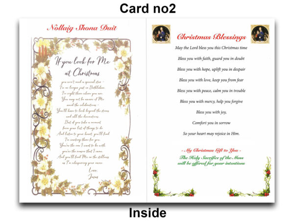 Irish Christmas Card sayings Catholic